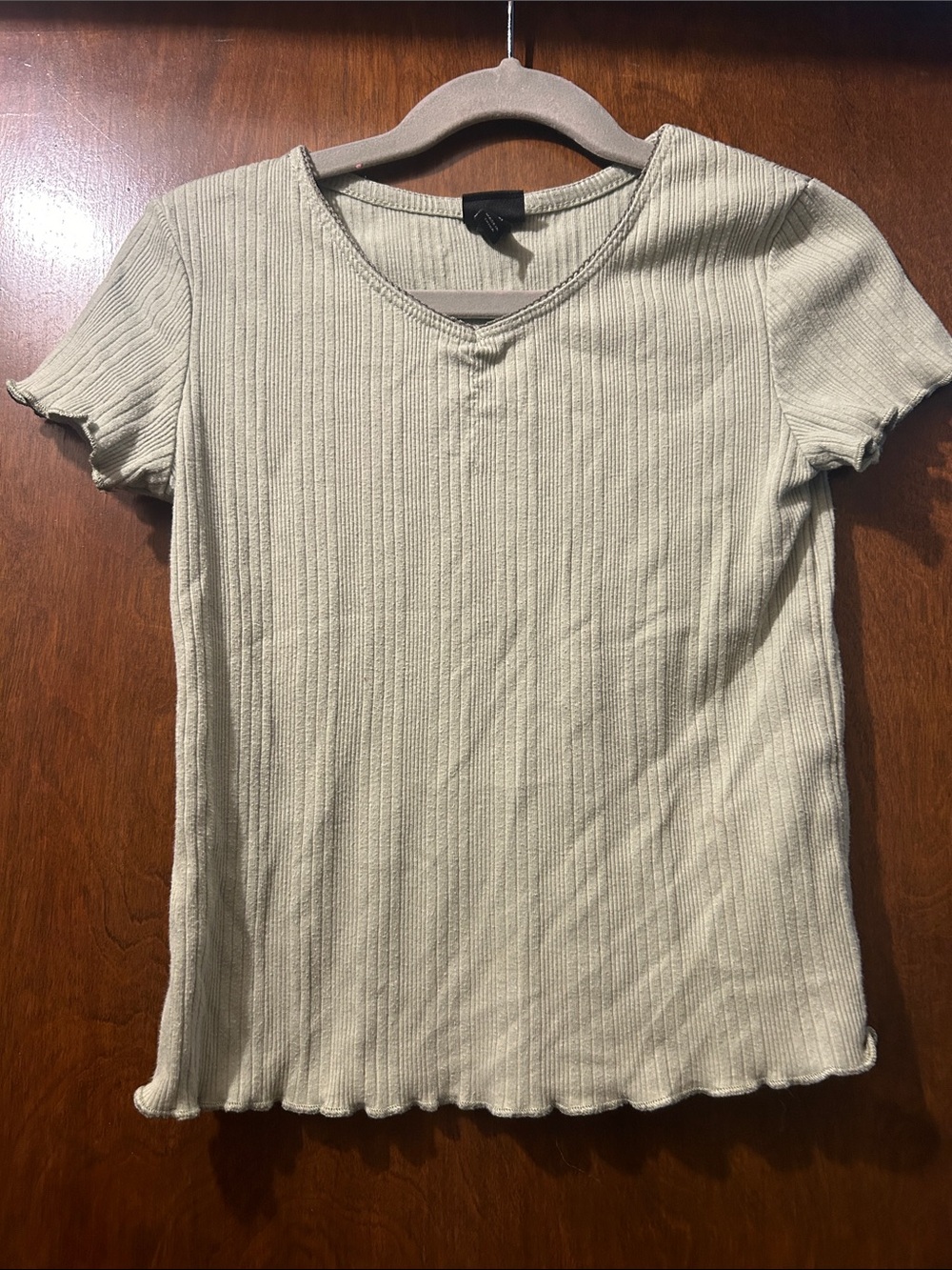art class Light Tan Ribbed V-Neck Short Sleeve T Set of 4